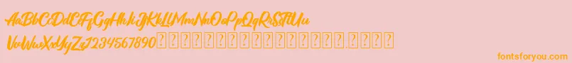 Rationale demo Font – Orange Fonts on Pink Background