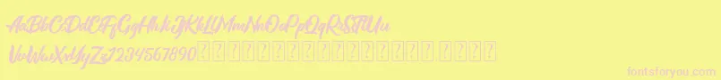 Rationale demo Font – Pink Fonts on Yellow Background