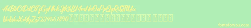 Rationale demo Font – Yellow Fonts on Green Background