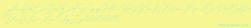 rationale Font – Green Fonts on Yellow Background