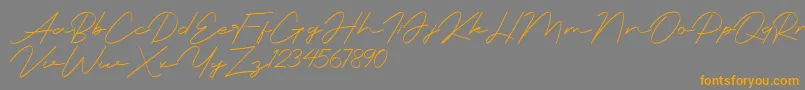 Шрифт rationale – оранжевые шрифты на сером фоне