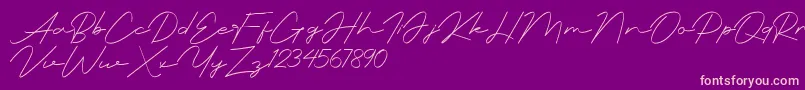 rationale Font – Pink Fonts on Purple Background
