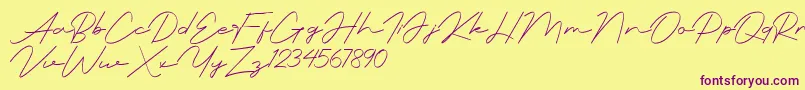 rationale Font – Purple Fonts on Yellow Background