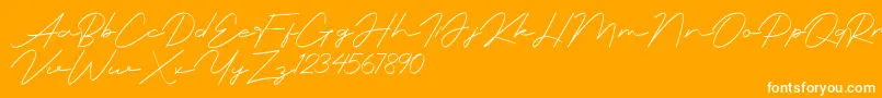 rationale Font – White Fonts on Orange Background