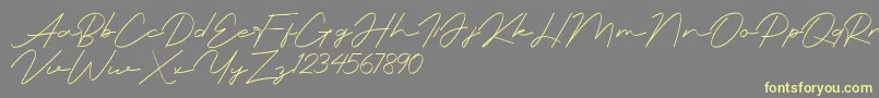 rationale-Schriftart – Gelbe Schriften auf grauem Hintergrund