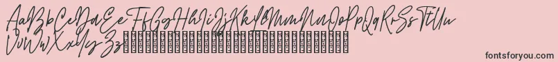 Rattem Hullax Demo Font – Black Fonts on Pink Background