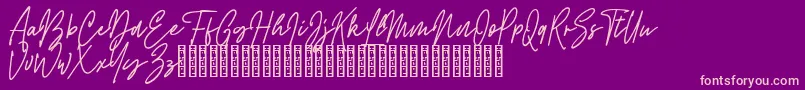 Rattem Hullax Demo Font – Pink Fonts on Purple Background