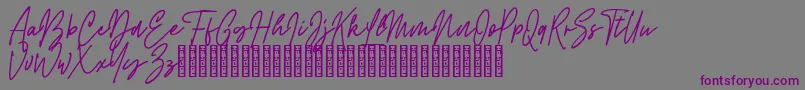 Rattem Hullax Demo Font – Purple Fonts on Gray Background