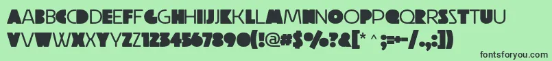 Raubam Regular Font – Black Fonts on Green Background