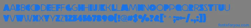 Raubam Regular Font – Blue Fonts on Gray Background