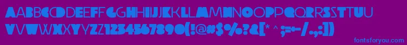 Raubam Regular Font – Blue Fonts on Purple Background