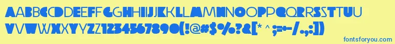 Raubam Regular Font – Blue Fonts on Yellow Background