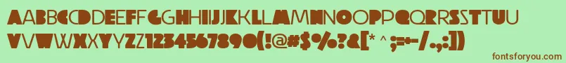 Raubam Regular Font – Brown Fonts on Green Background