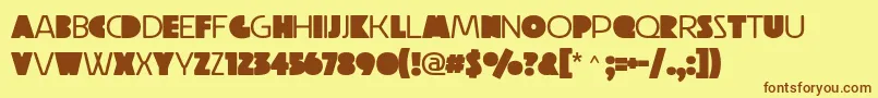 Raubam Regular Font – Brown Fonts on Yellow Background