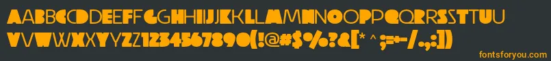 Raubam Regular Font – Orange Fonts on Black Background