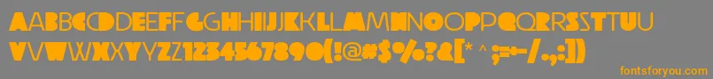 Raubam Regular Font – Orange Fonts on Gray Background