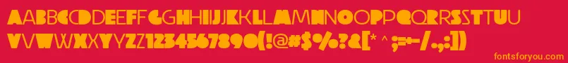 Raubam Regular Font – Orange Fonts on Red Background