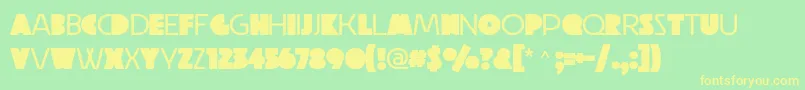 Raubam Regular Font – Yellow Fonts on Green Background