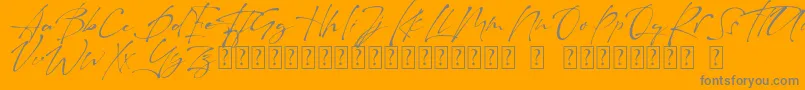 Raullina  Aguste Font – Gray Fonts on Orange Background