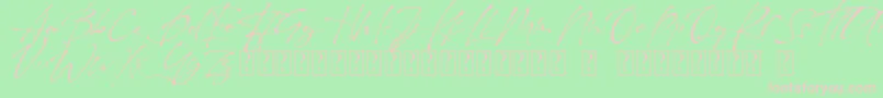 Raullina  Aguste Font – Pink Fonts on Green Background