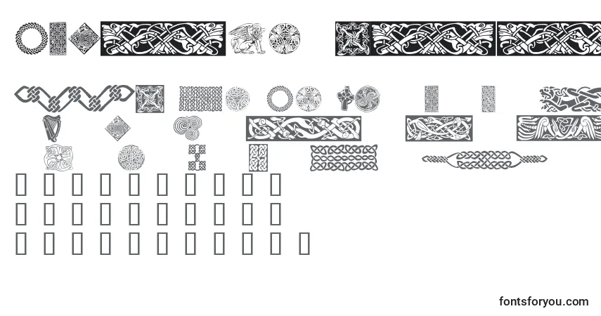 Шрифт CelticPatterns – алфавит, цифры, специальные символы