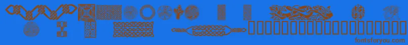 Police CelticPatterns – polices brunes sur fond bleu