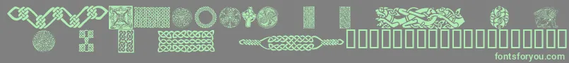 Police CelticPatterns – polices vertes sur fond gris