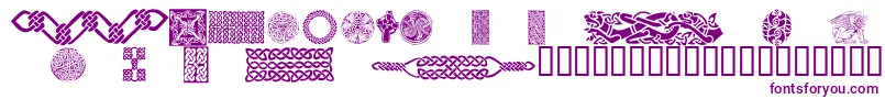 CelticPatterns Font – Purple Fonts on White Background