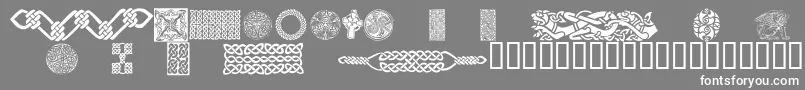 fuente CelticPatterns – Fuentes Blancas Sobre Fondo Gris