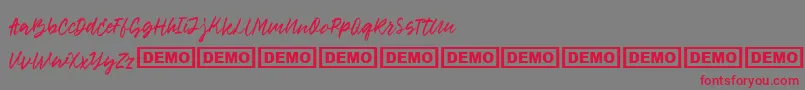 Raush-Schriftart – Rote Schriften auf grauem Hintergrund
