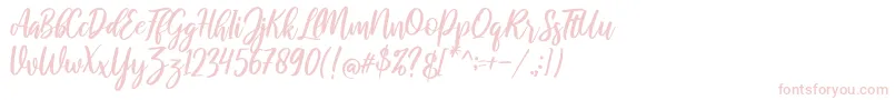 raustila Regular Font – Pink Fonts on White Background
