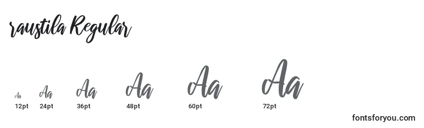 Raustila Regular Font Sizes