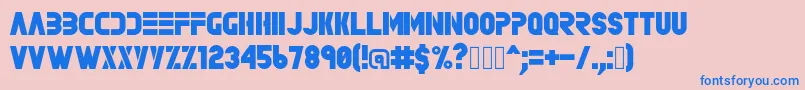 Rave Font – Blue Fonts on Pink Background
