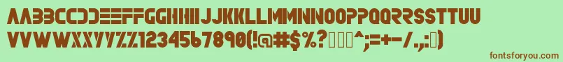 Rave Font – Brown Fonts on Green Background