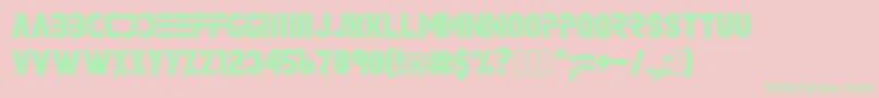 Rave Font – Green Fonts on Pink Background