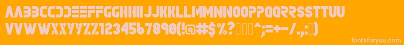 Rave Font – Pink Fonts on Orange Background