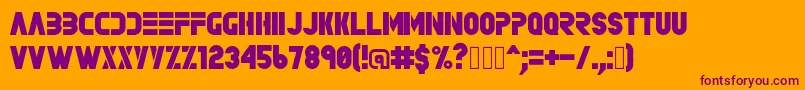 Rave Font – Purple Fonts on Orange Background