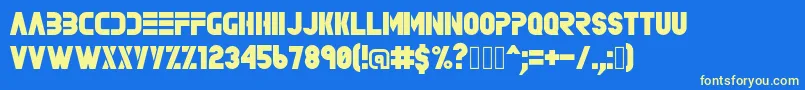 Rave Font – Yellow Fonts on Blue Background