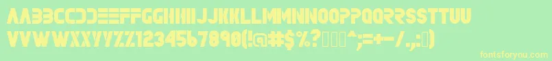 Rave Font – Yellow Fonts on Green Background