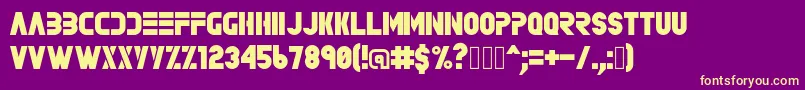 Rave Font – Yellow Fonts on Purple Background