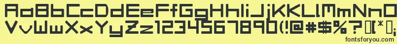 RAVE Font – Black Fonts on Yellow Background