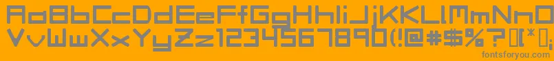 RAVE Font – Gray Fonts on Orange Background