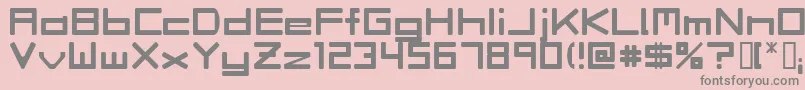 RAVE Font – Gray Fonts on Pink Background