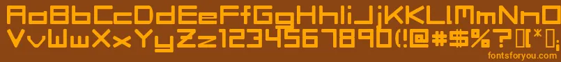 RAVE Font – Orange Fonts on Brown Background