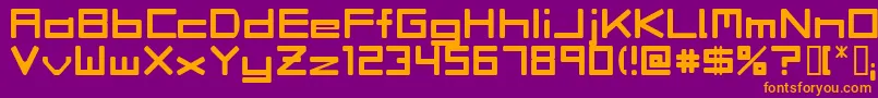 RAVE Font – Orange Fonts on Purple Background