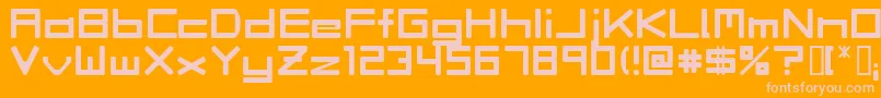 RAVE Font – Pink Fonts on Orange Background