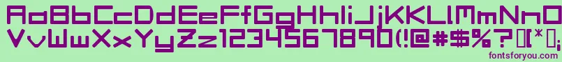 RAVE Font – Purple Fonts on Green Background