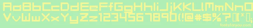 RAVE Font – Yellow Fonts on Green Background
