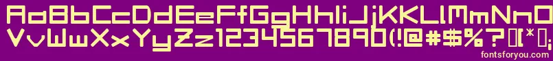 RAVE Font – Yellow Fonts on Purple Background