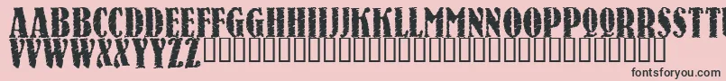 RAVEN    Font – Black Fonts on Pink Background